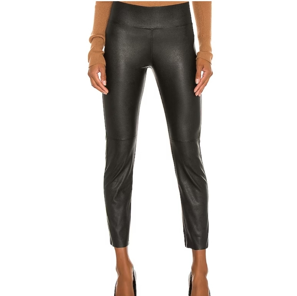 David Lerner Black Faux Leather Pants Size Medium